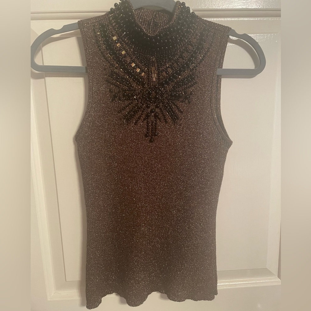Christine Phillipe L’image beaded blouse.